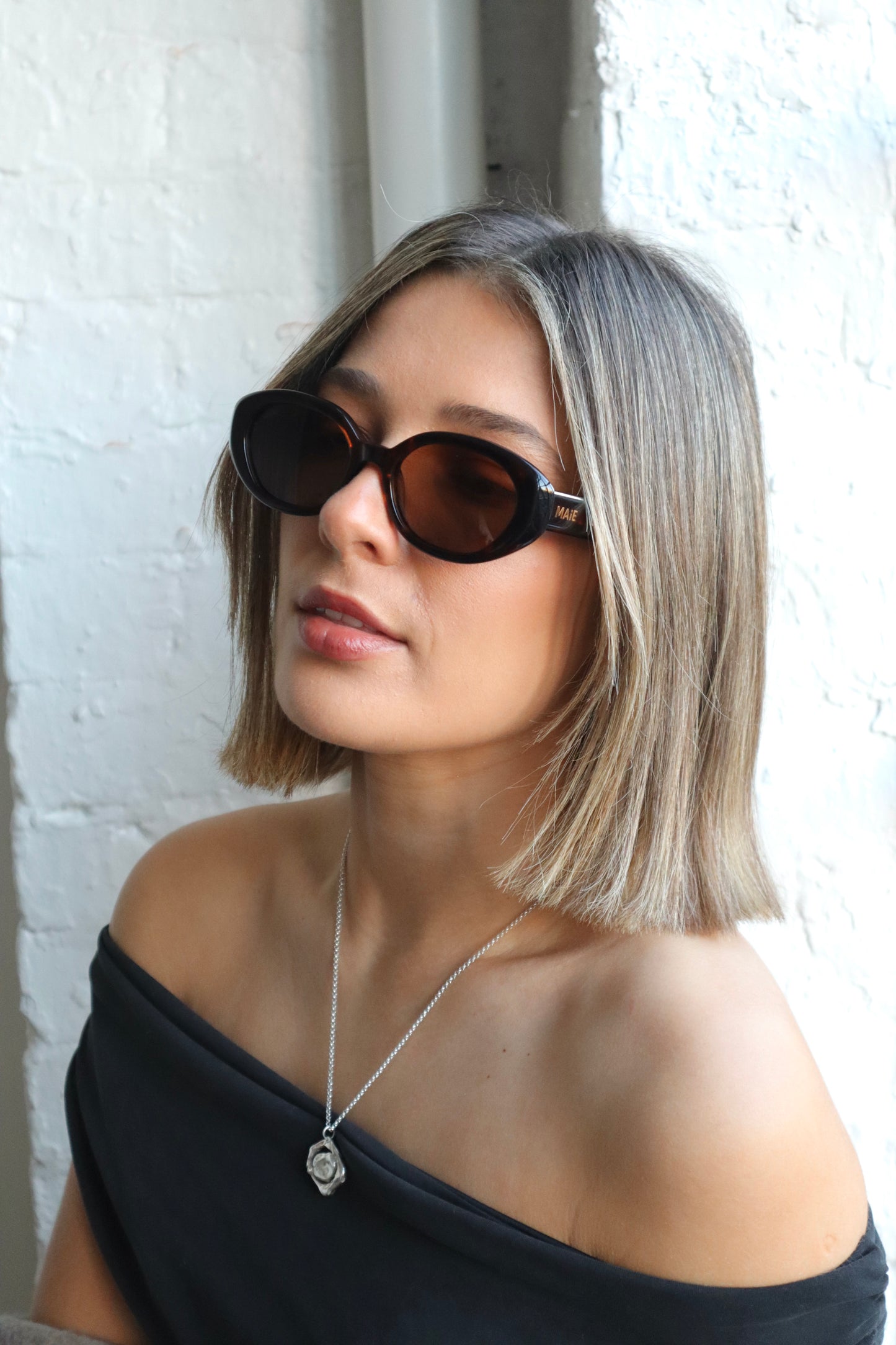 Azrou - Tortoise Orange Round Sunglasses