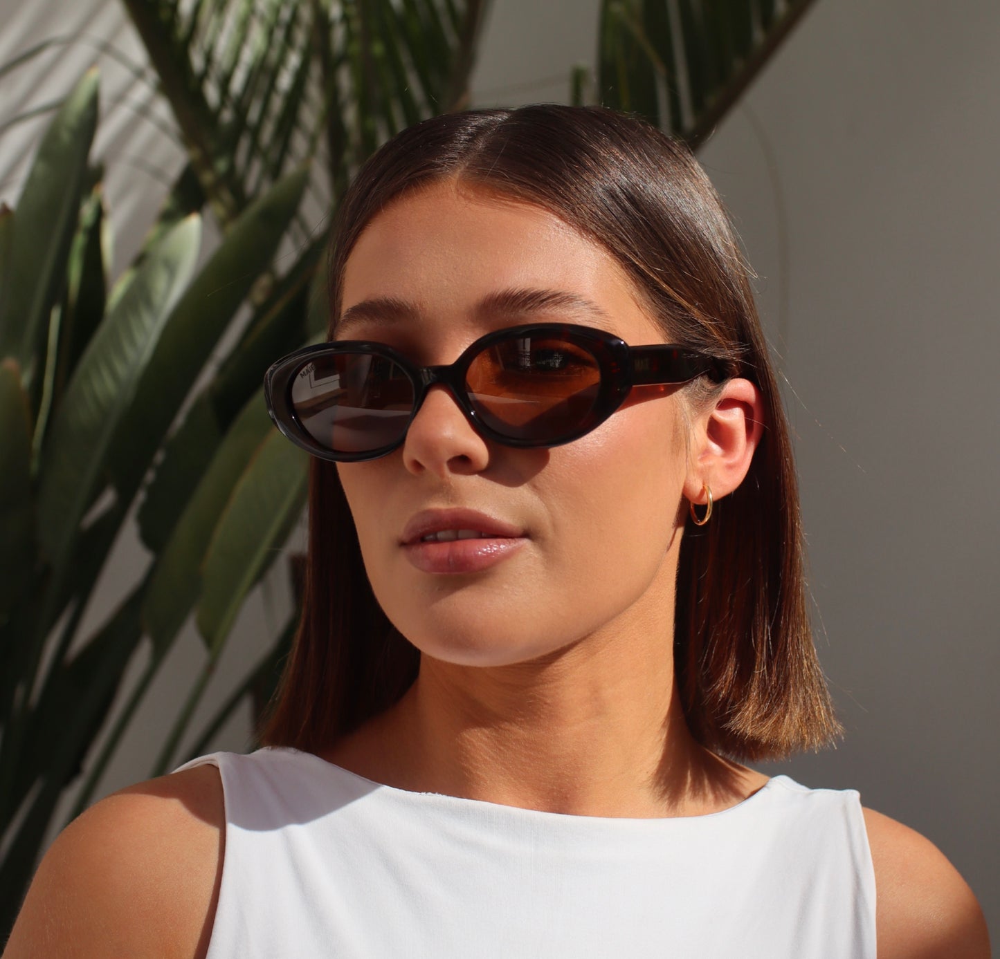 Azrou - Tortoise Orange Round Sunglasses