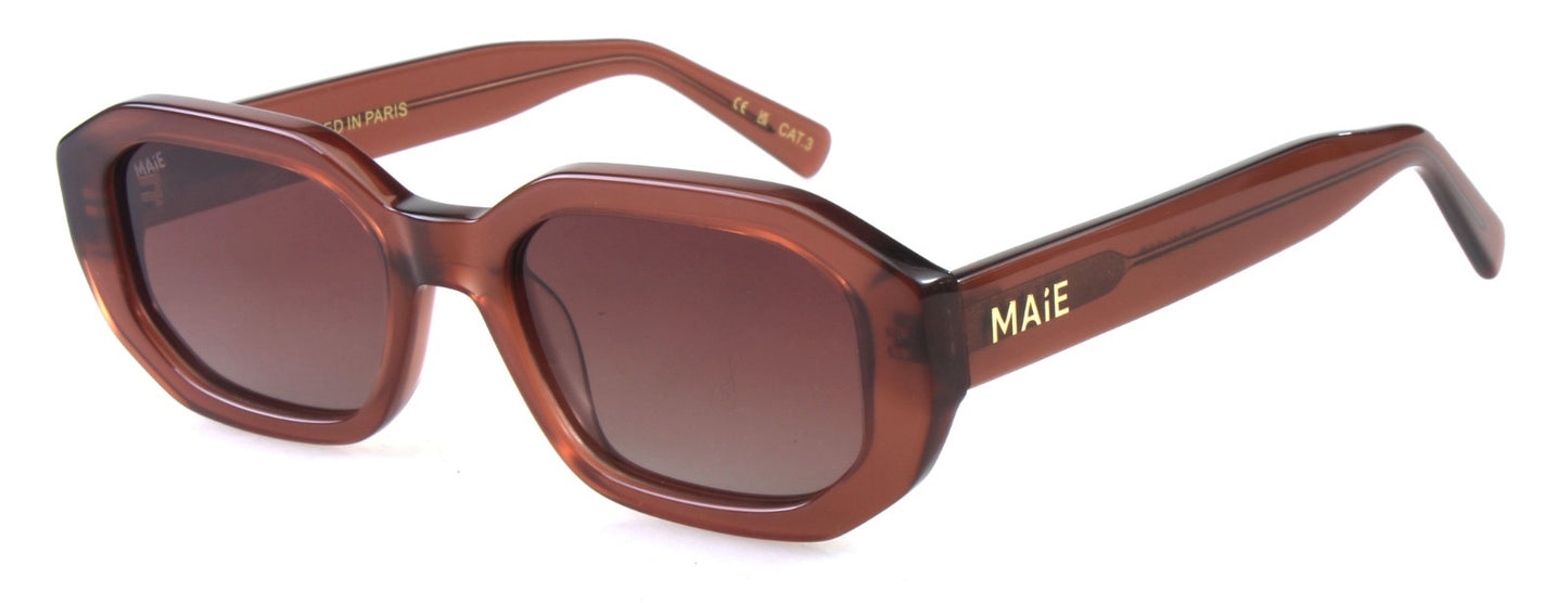 Kesh - Honey Brown Rectangle Sunglasses
