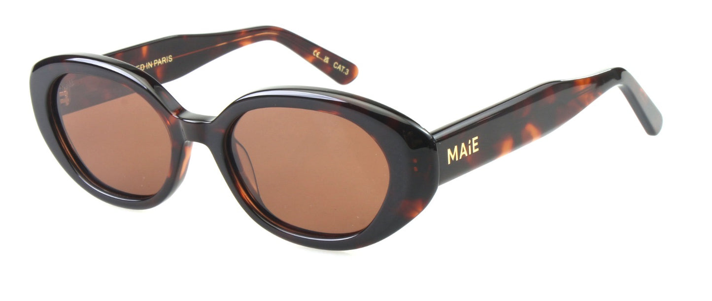 Azrou - Tortoise Orange Round Sunglasses