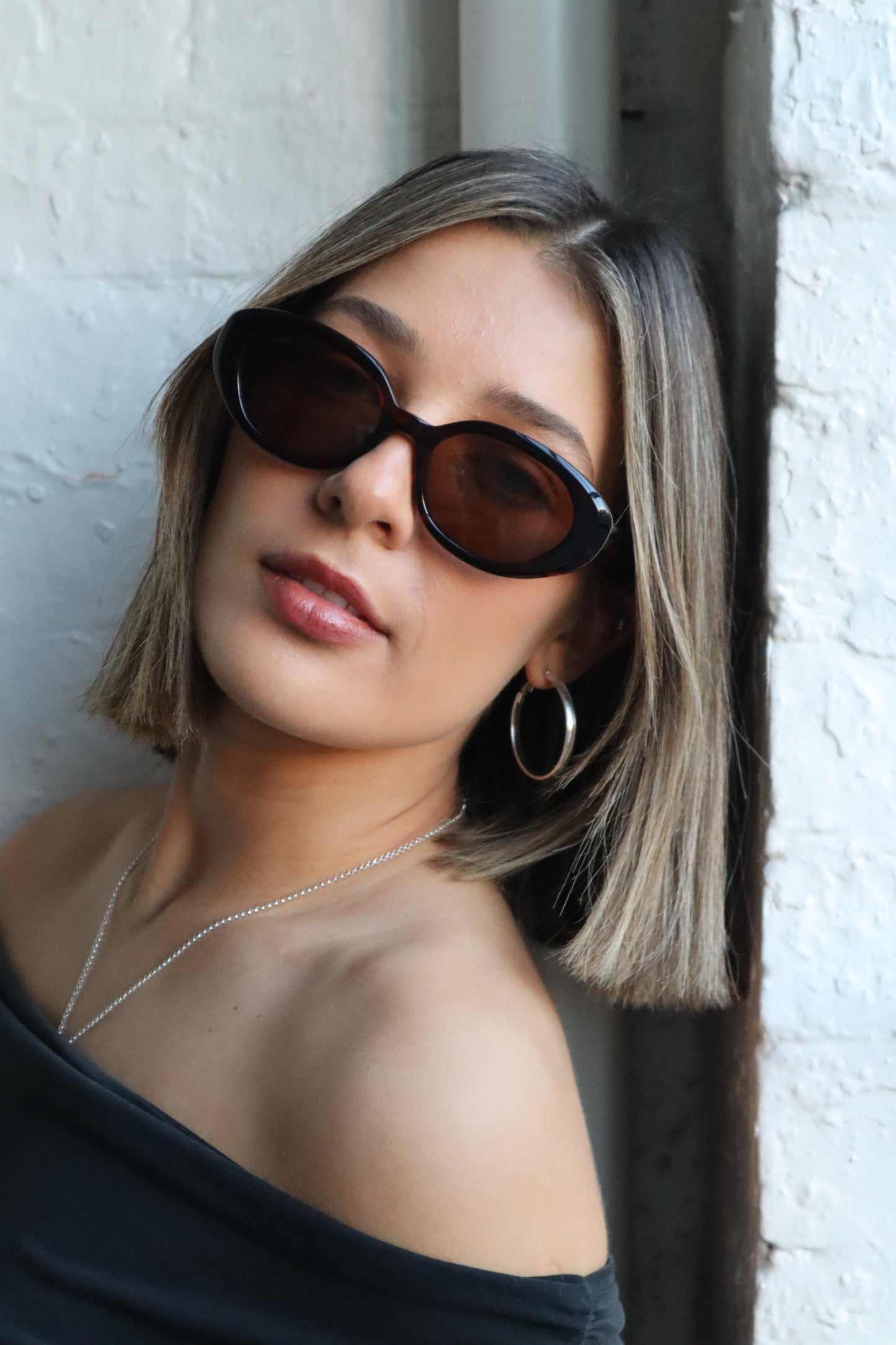 Azrou - Tortoise Orange Round Sunglasses
