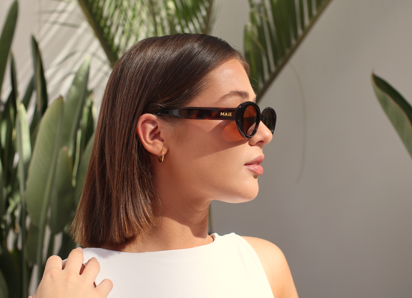 Azrou - Tortoise Orange Round Sunglasses