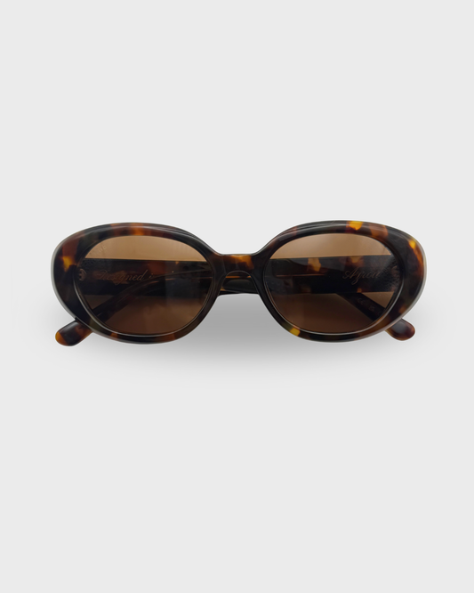 Azrou - Havana Brown Round Sunglasses