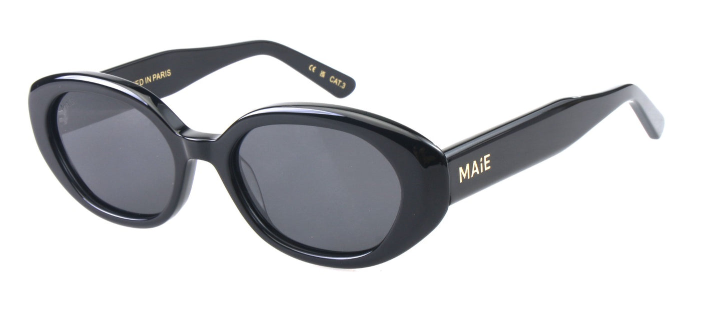 Azrou - Black Grey Round Sunglasses