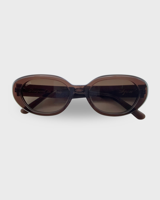 Azrou - Mocha Brown Round Sunglasses