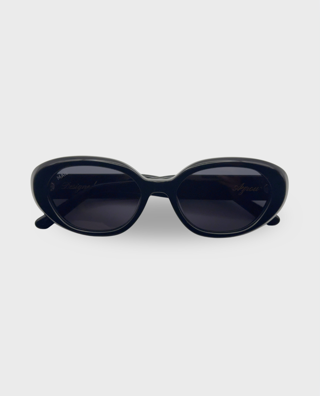 Azrou - Black Grey Round Sunglasses