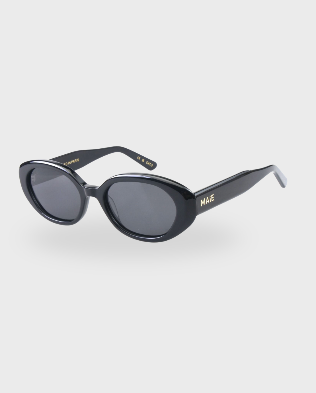 Azrou - Black Grey Round Sunglasses