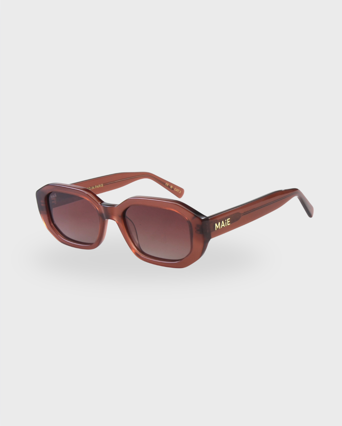 Kesh - Honey Brown Rectangle Sunglasses